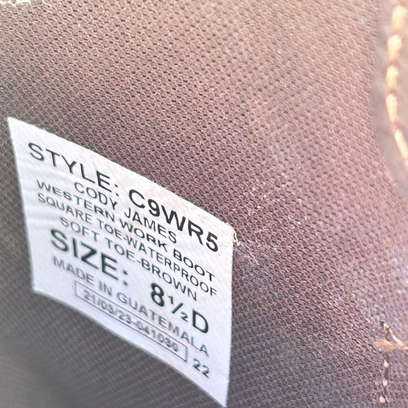 Cody James Men's Western Pull On Work Boots - Round Toe NWOT - Picture 4 of 9